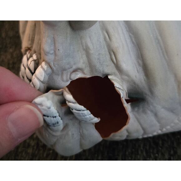 Vintage Rubber Latex Halloween Mask Stitched Eyes and Mouth - Picture 5 of 6